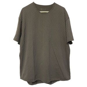 BYLT Basics Black Dots Drop Cut Short Sleeve Shirt Size XXL EUC #1807